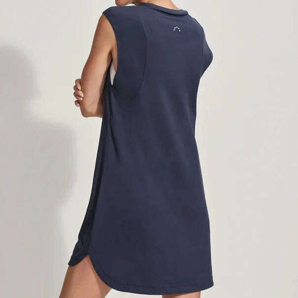 Varley - Naples Sleeveless Dress - Navy, Dresses, VARLEY, Plum Bottom