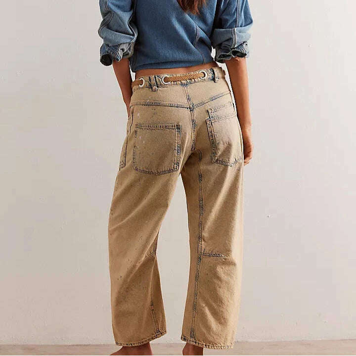 We The Free  - Moxie Pull On BARREL Jean - Cowboy, Pants, Free People, Plum Bottom