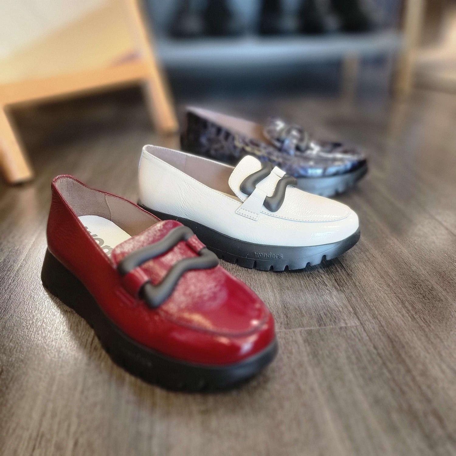 Wonders - A-2430, Loafers, WONDERS, Plum Bottom