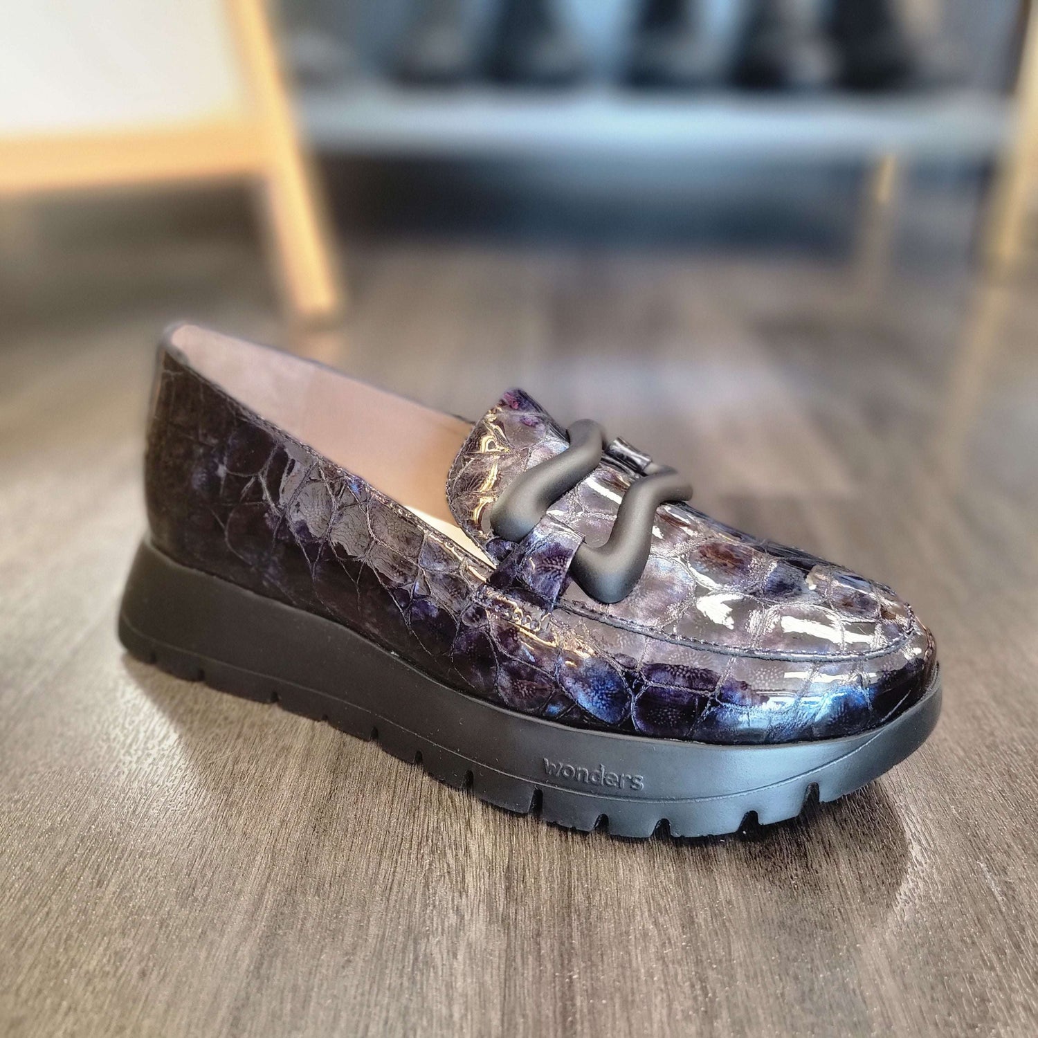 Wonders - A-2430, Loafers, WONDERS, Plum Bottom
