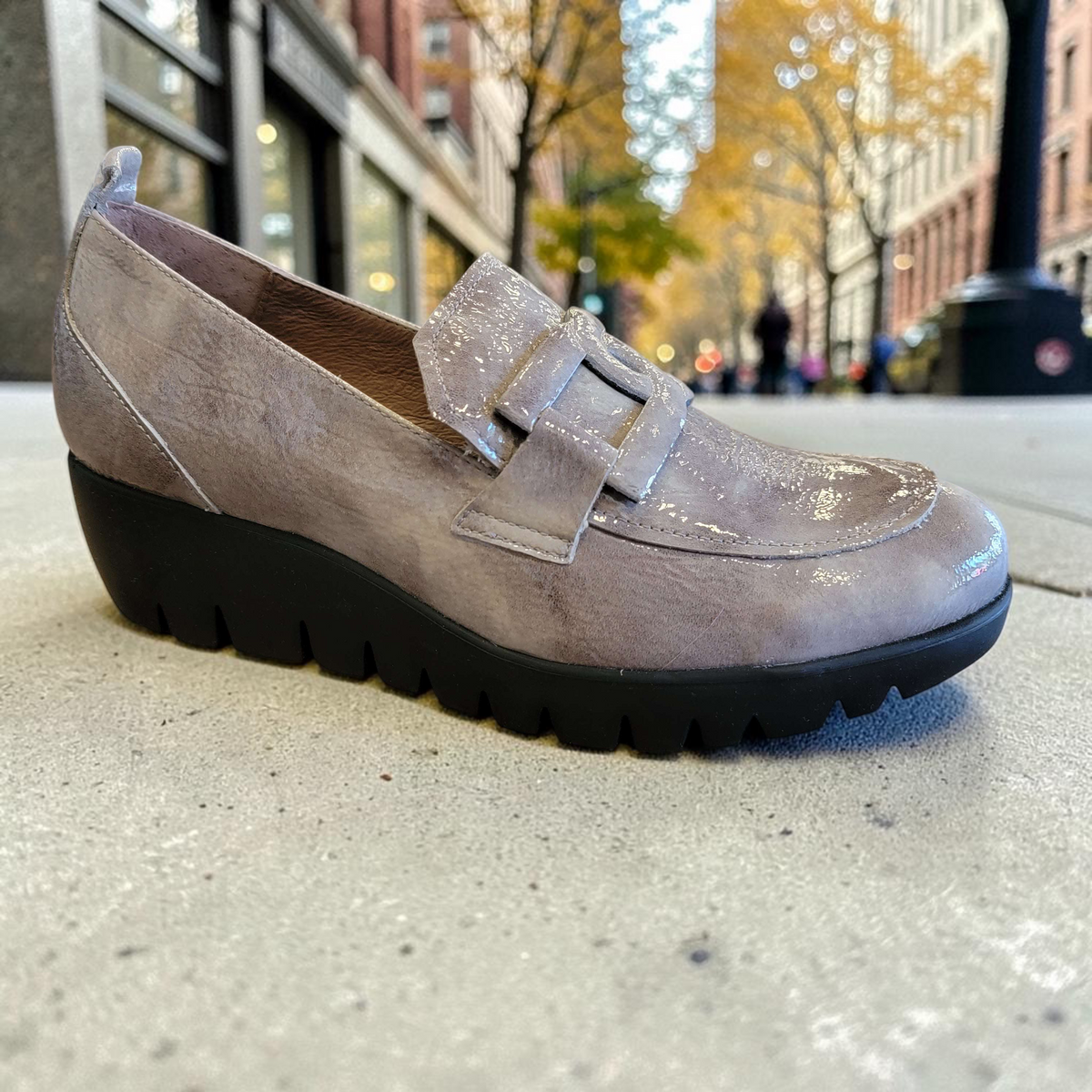 WONDERS C-33303 Wedge Loafer, Loafers, WONDERS, Plum Bottom