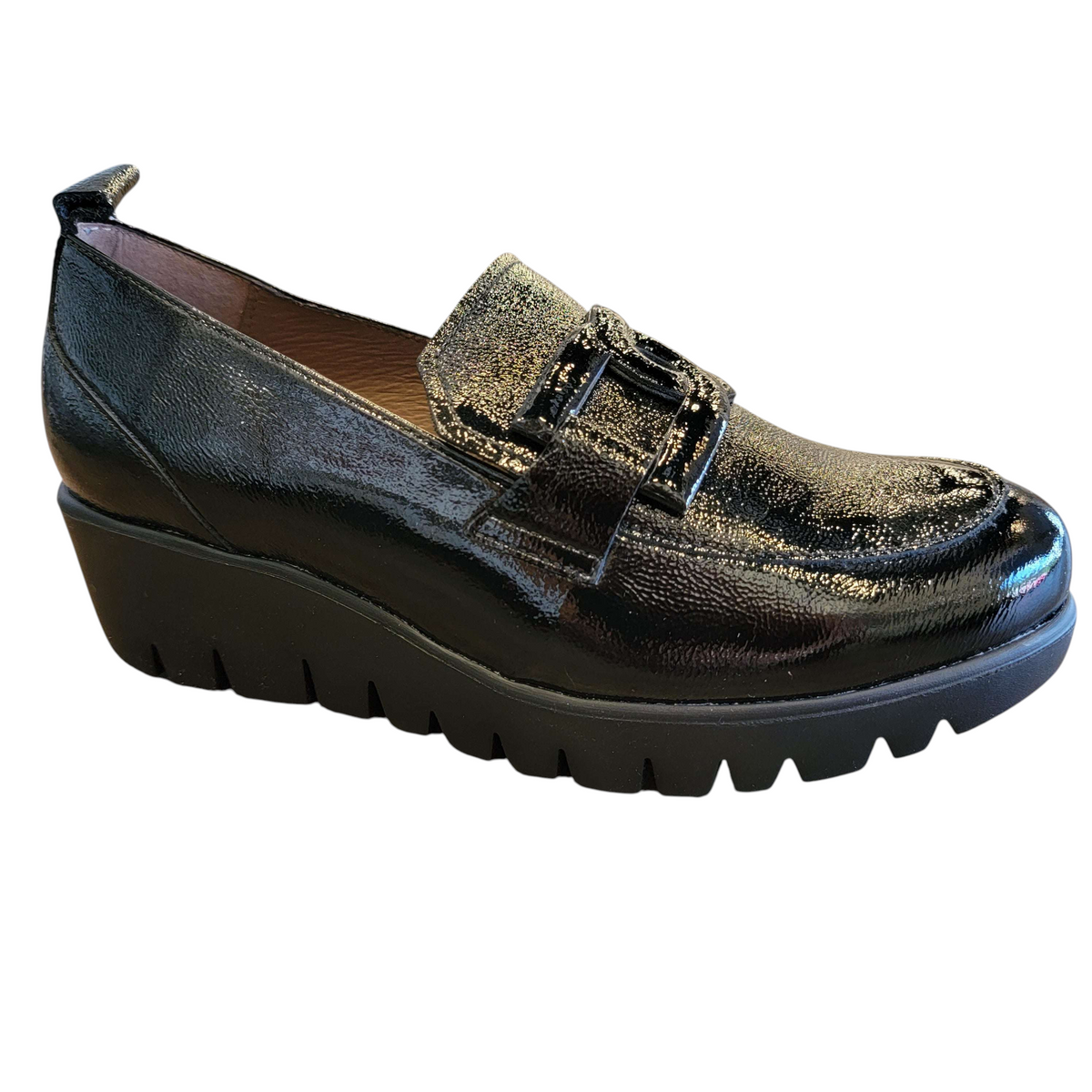WONDERS C-33303 Wedge Loafer, Loafers, WONDERS, Plum Bottom