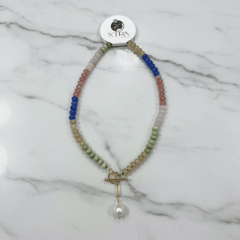 XTRA by Stacey - The Gemstone Candy Necklace Ocean Meringue, JEWELRY, XTRA by Stacey, Plum Bottom