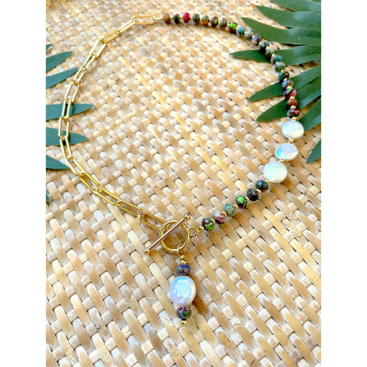 [XTRA by Stacey - The Vida Necklace - Rainbow Jasper], [JEWELRY], [XTRA by Stacey], [Plum Bottom].