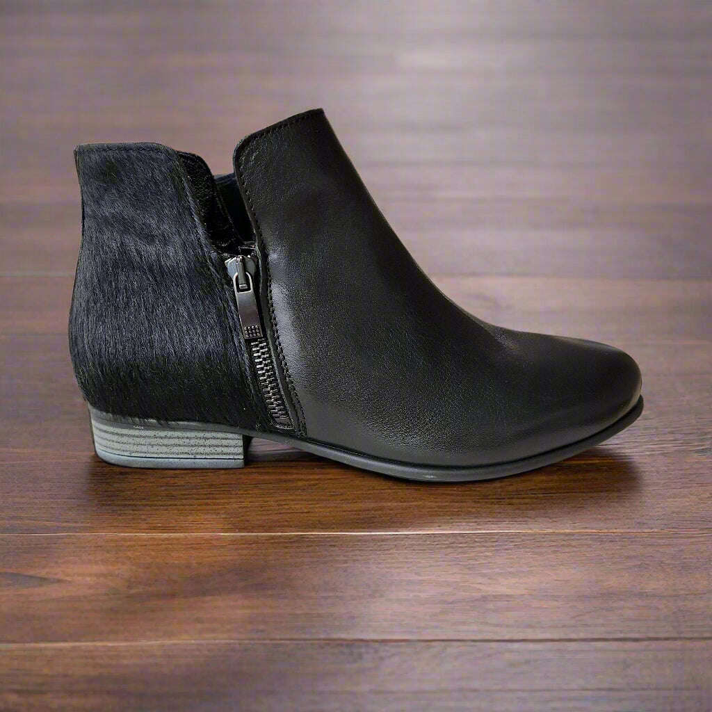 ERIC MICHAEL Isabella Low Ankle Boot, Boots, Eric Michael, Plum Bottom