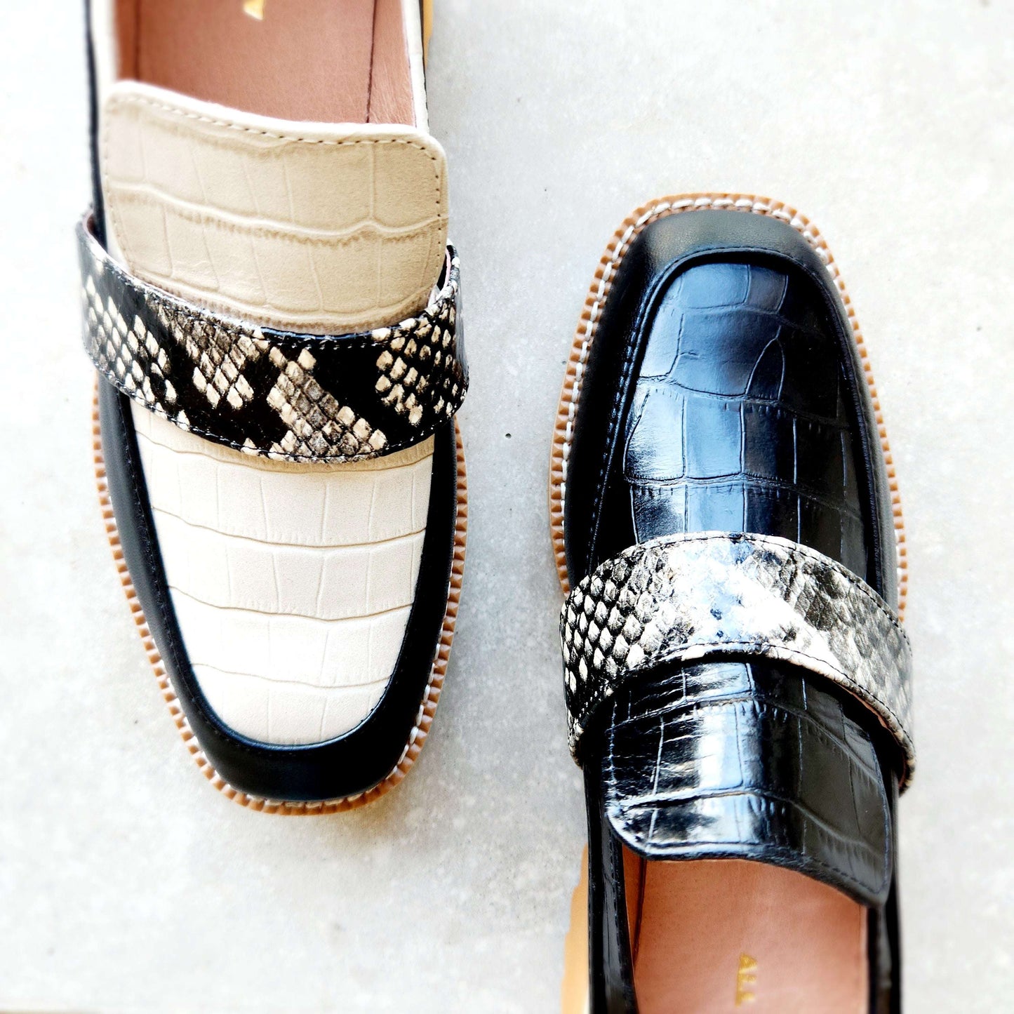 All Black - Exotic Lugg Loafers, Loafers, ALL BLACK, Plum Bottom