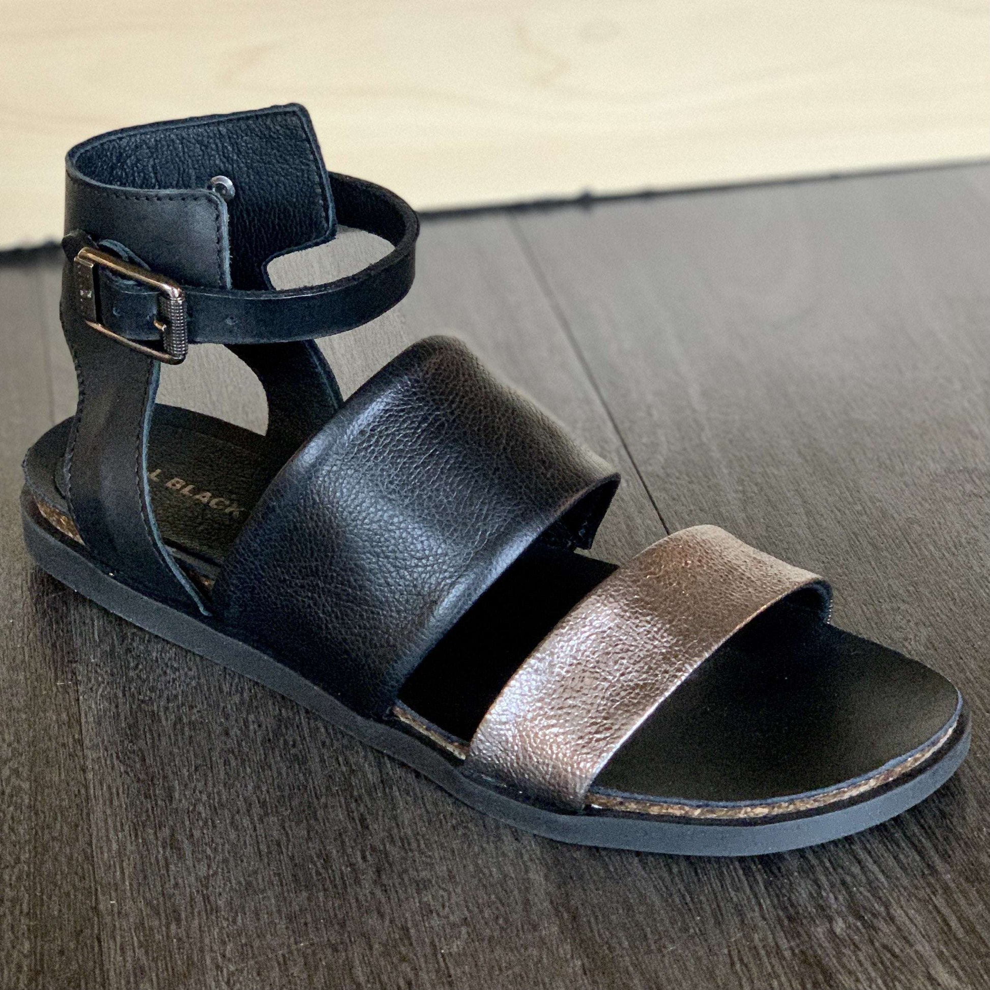 [All Black - Pompeii Black Gladiator], [Sandals], [ALL BLACK], [Plum Bottom].