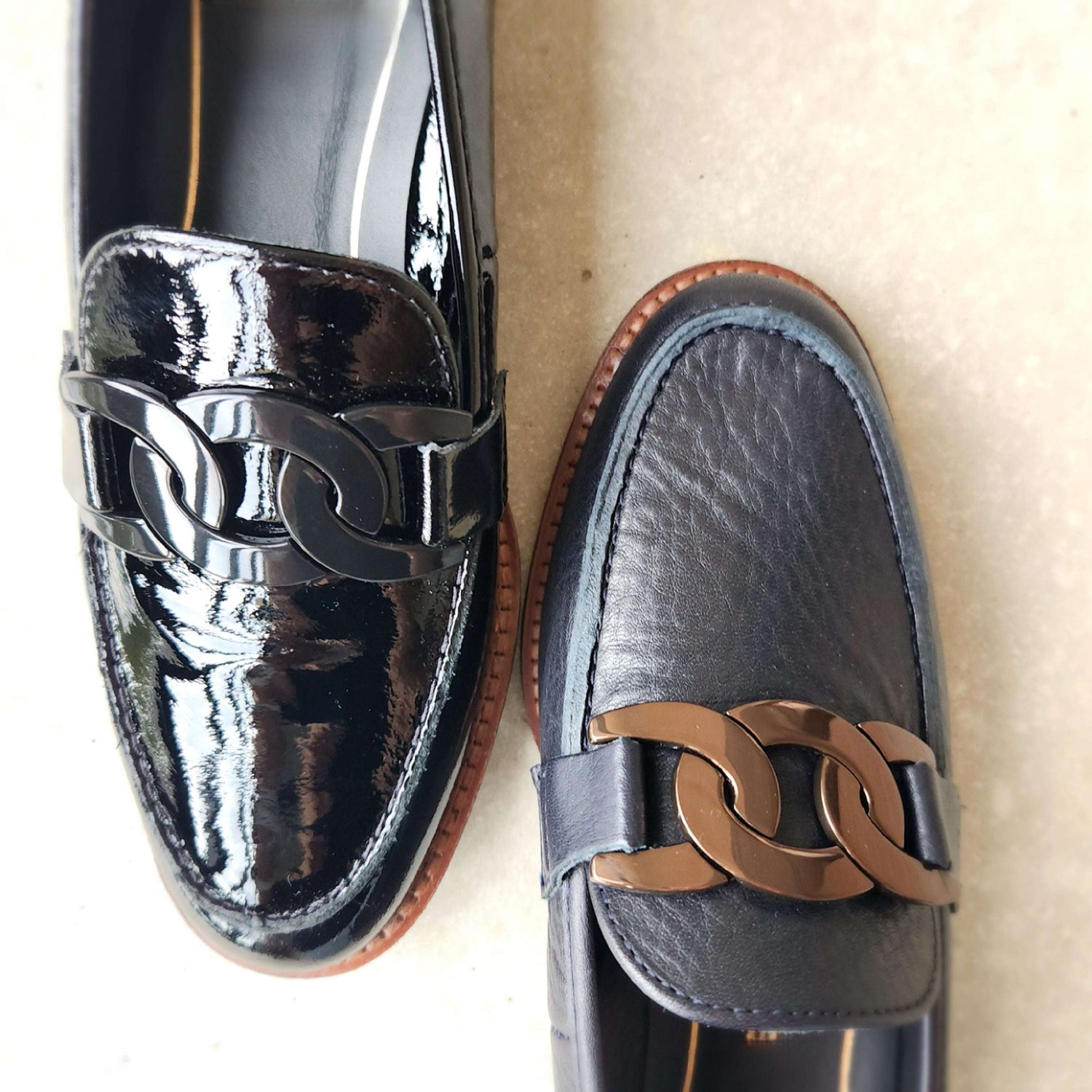 Louise Et Cie Brone Patent Slip On Loafers in Black