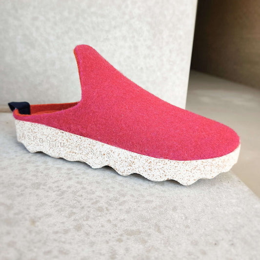 Asportuguesas - Come Red Wool Clog, Slippers, ASPORTUGUESAS, Plum Bottom