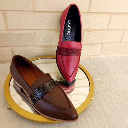 Bueno - Bristol, Loafers, Bueno, Plum Bottom
