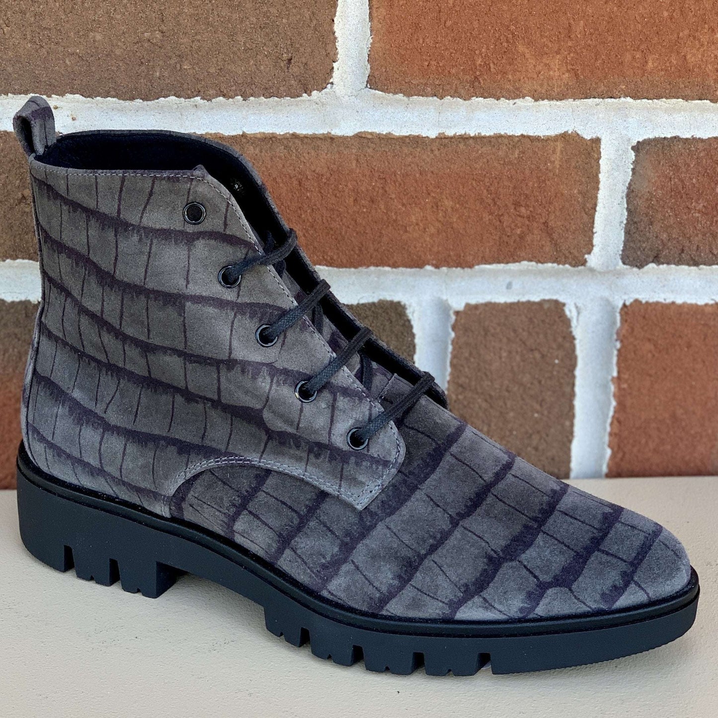 [Eric Michael - Azteca Felt Printed Boot], [Boots], [Eric Michael], [Plum Bottom].