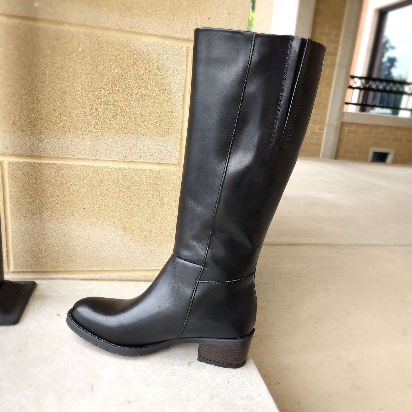 Eric Michael - Lauren Waterproof Tall Leather Boot, Boots, Eric Michael, Plum Bottom