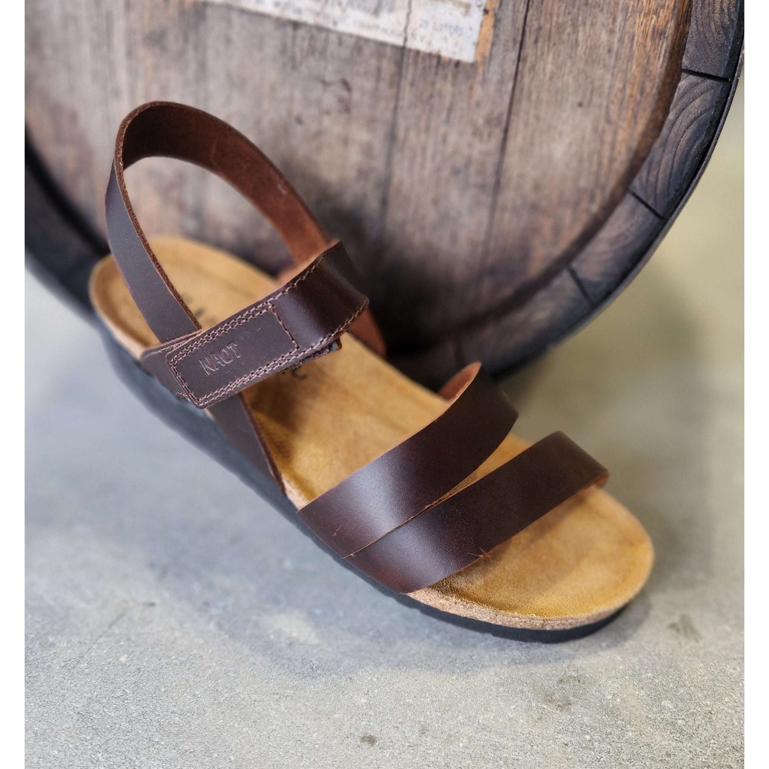 Kayla - Buffalo Leather, Sandals, Yaleet, Plum Bottom