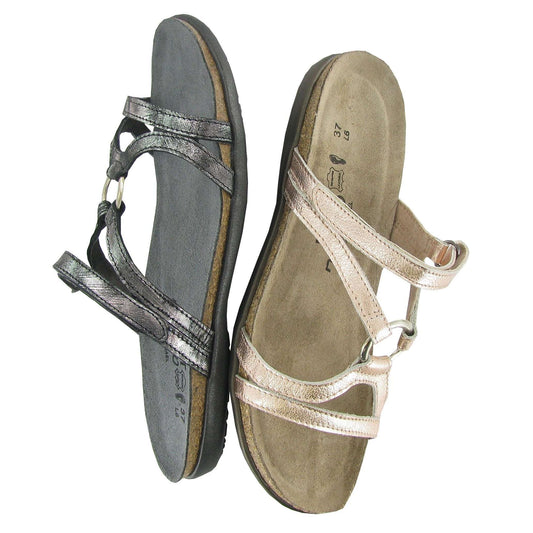 [Naot - Carmen Flat Elegant Sandal], [Sandals], [Yaleet], [Plum Bottom].