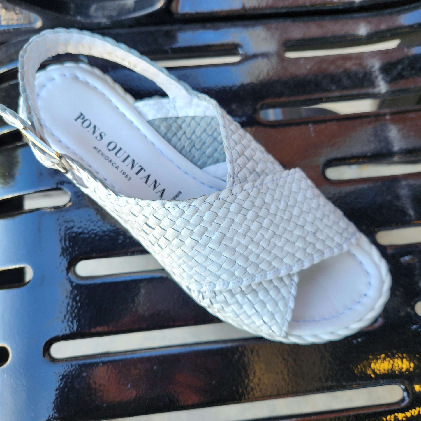 Pons Quintana - Woven White Flatform Sandal, Sandals, PONS QUINTANA, Plum Bottom