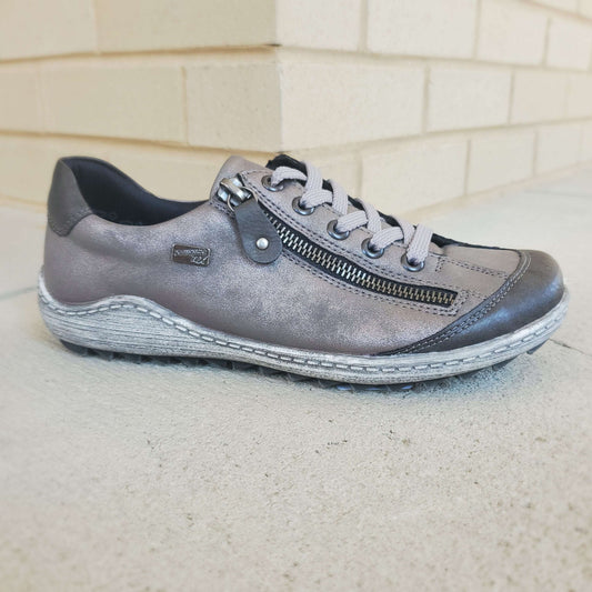 Remonte - R1402-44 Grey Waterproof Sneaker, SNEAKER, Remonte, Plum Bottom