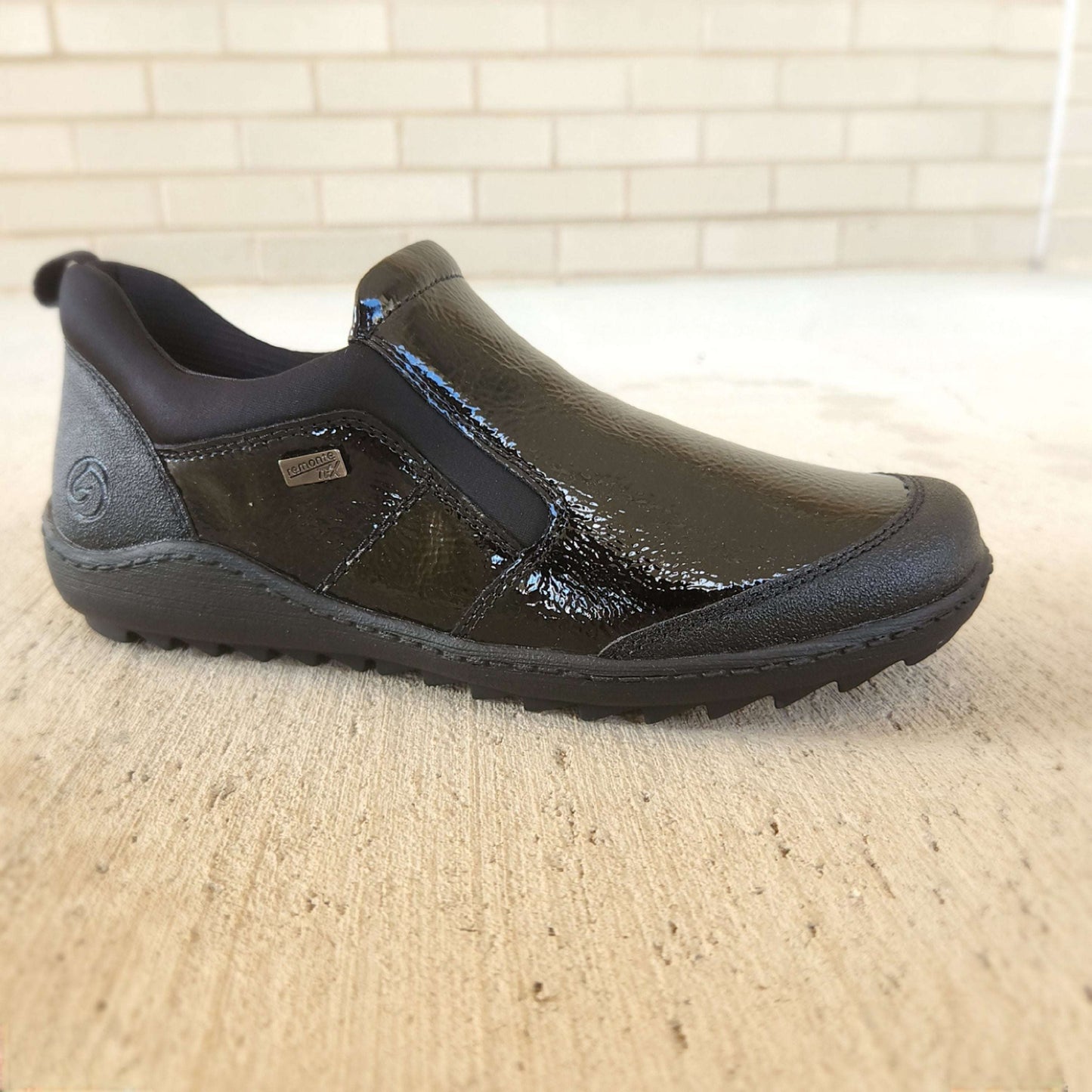 Remonte - R1429-02 Black Patent Waterproof Shoe, SHOES, Remonte, Plum Bottom
